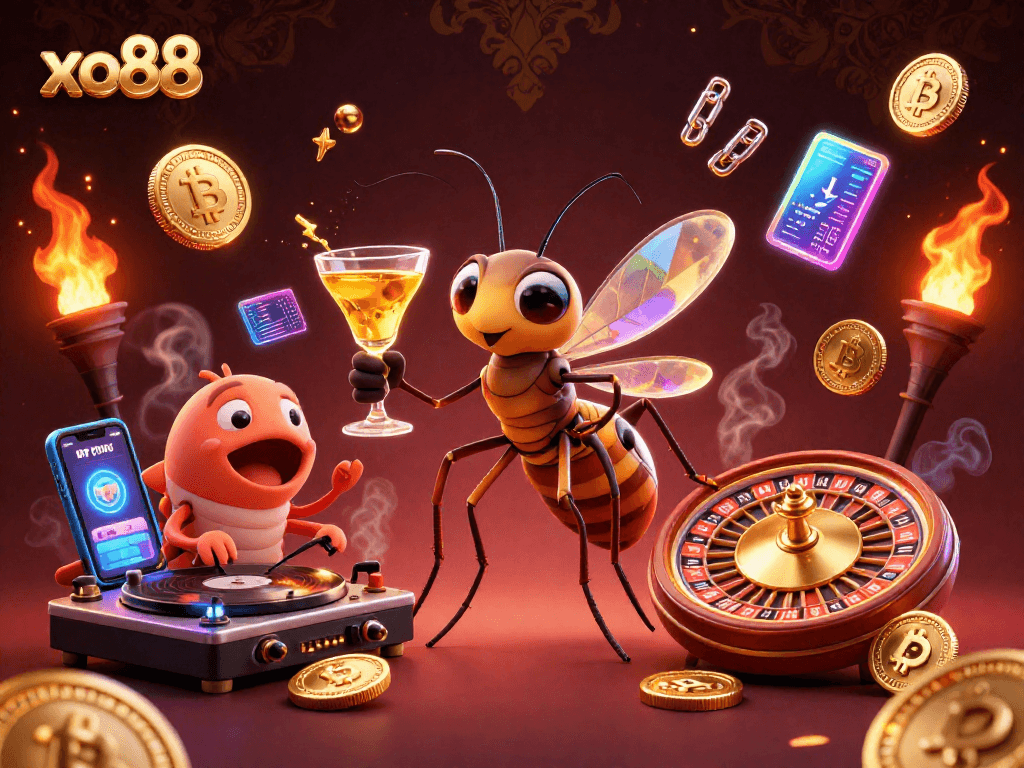 Experience thrilling gameplay at xo88 with dynamic 3D characters in a colorful casino atmosphere.