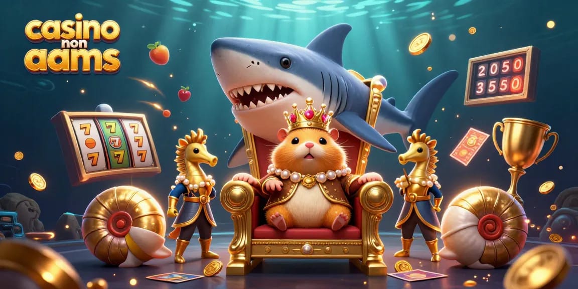 Gioca nei migliori casino non AAMS con un'incantevole scena di un re vicino a elementi del casinò, regalando emozioni.