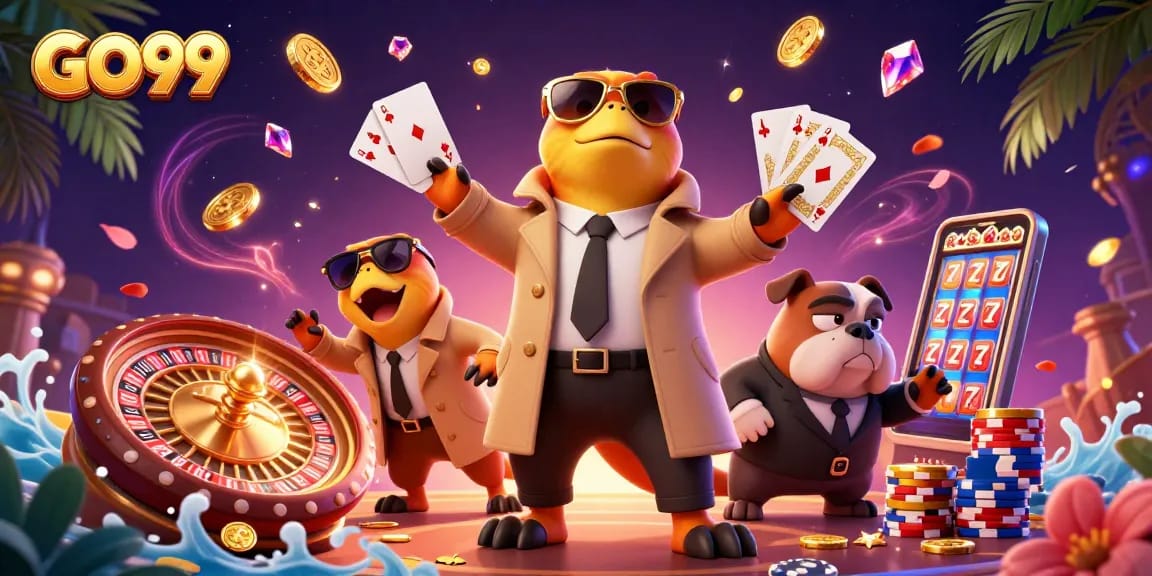 Join GO99 for a thrilling VIP casino experience as the raptors sneak in, surrounded by riches!