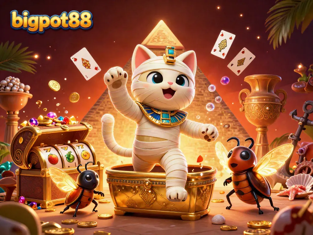 bigpot88 menghadirkan mumi kucing Mesir dan jelajahi kasino pemandangan yang kaya