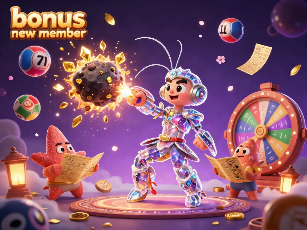 Experience the thrilling action of bonus new member promotions with exciting casino gameplay and vibrant elements.