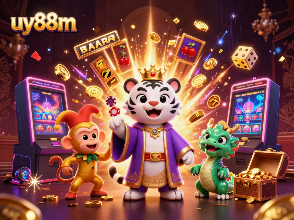 Experience thrilling gameplay at uy88m with vibrant casino elements and lively characters.