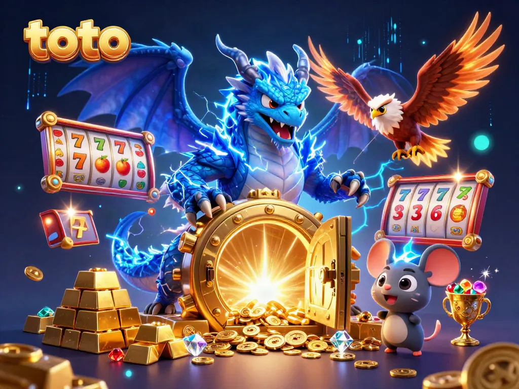 Experience thrilling toto wins with dynamic casino elements and animated mythical characters.