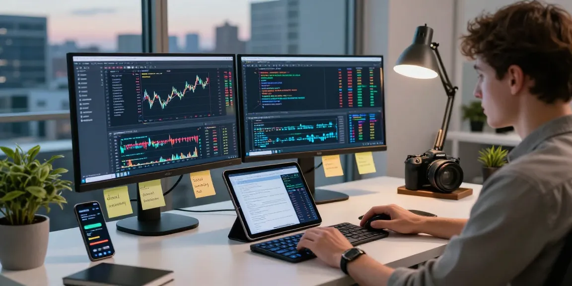 Explore global index real-time API usage in a modern tech workspace, highlighting financial data analysis tools and integration.