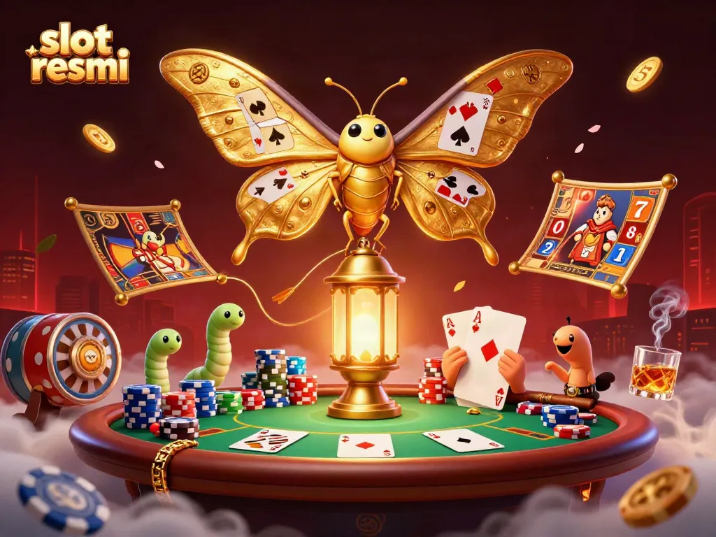 Experience slot resmi excitement with vibrant 3D casino scene showcasing dynamic gaming elements.