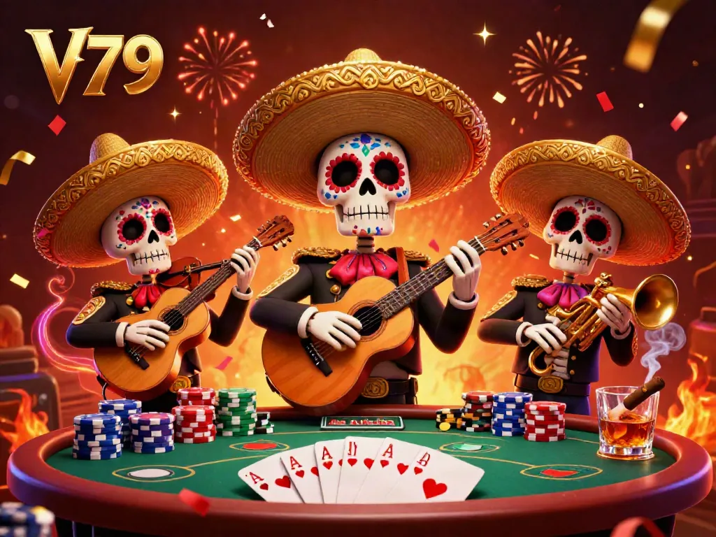 Trải nghiệm V79 chân thực với những thành viên Mariachi trong không khí sòng bài điện tử