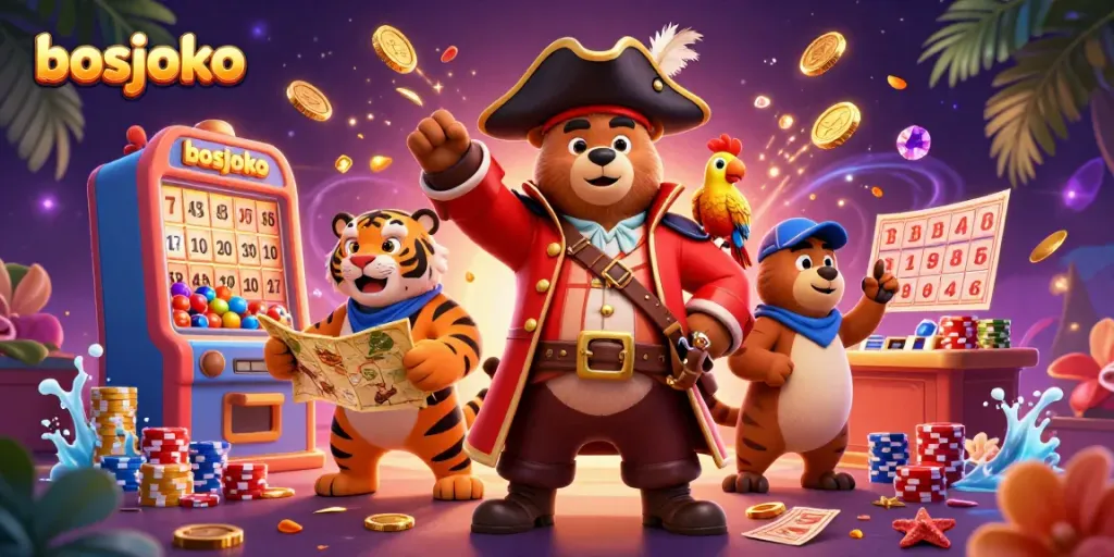 Engage in the exciting lottery action at bosjoko featuring vibrant characters and dynamic game elements.
