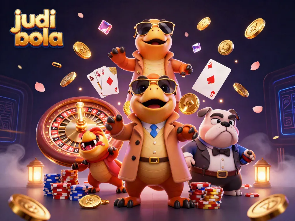 Experience judi bola excitement as raptors in disguise navigate a VIP casino setting.