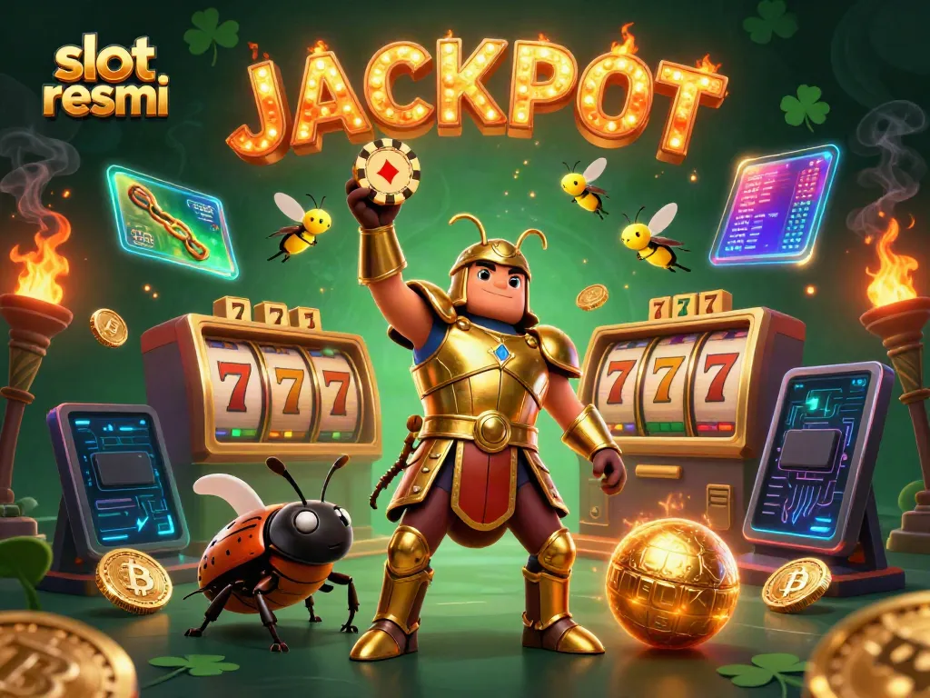 Experience the thrilling world of slot resmi with a 3D cartoon beetle and dazzling casino elements!