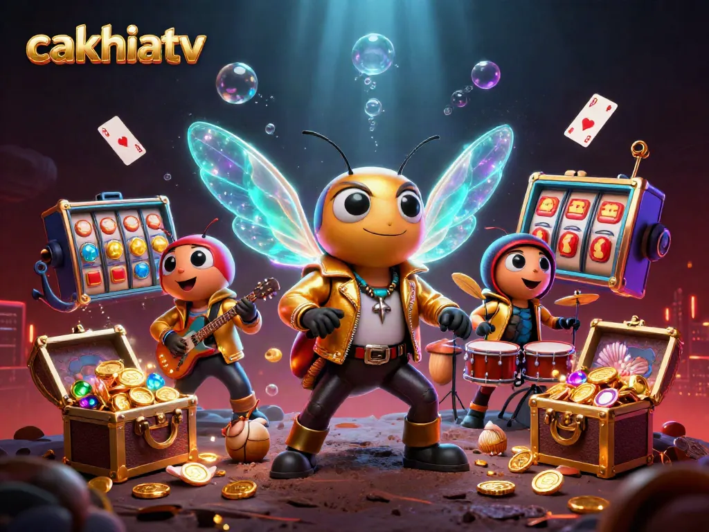 Experience cakhiatv’s vibrant online casino thrill with dynamic characters and winning elements.