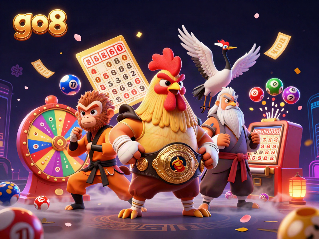 Engage gamblers in thrilling casino action with the vibrant go8 imagery of roosters and monkeys.