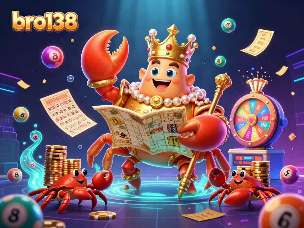 Experience the vibrant excitement of bro138's colorful gaming scene capturing the lively essence of online gambling.