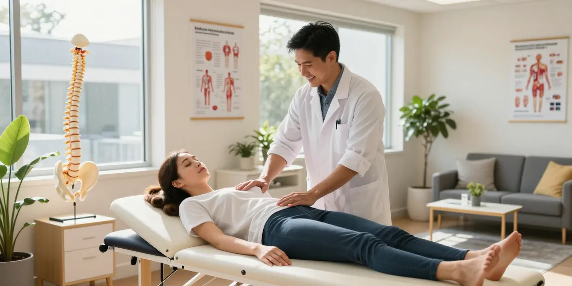 Chiropractor Chatswood providing spinal adjustment to a patient in a warm and inviting clinic.