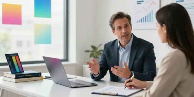 Ed Rempel review showcasing a consultation session on financial strategies with a client.