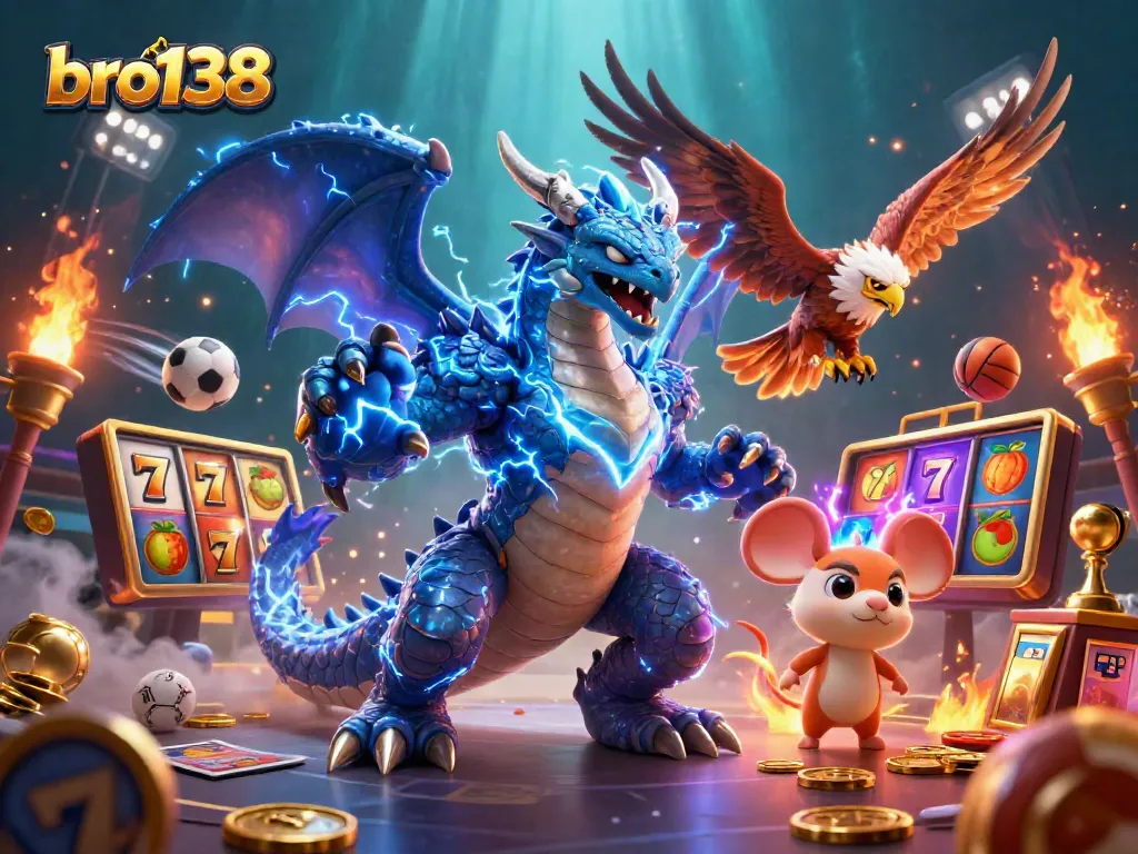 Play slots and win with bro138's powerful characters amidst vibrant gaming elements